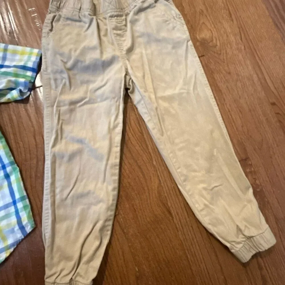 Wrangler boys plaid shirt dress pants outfit bundle 7